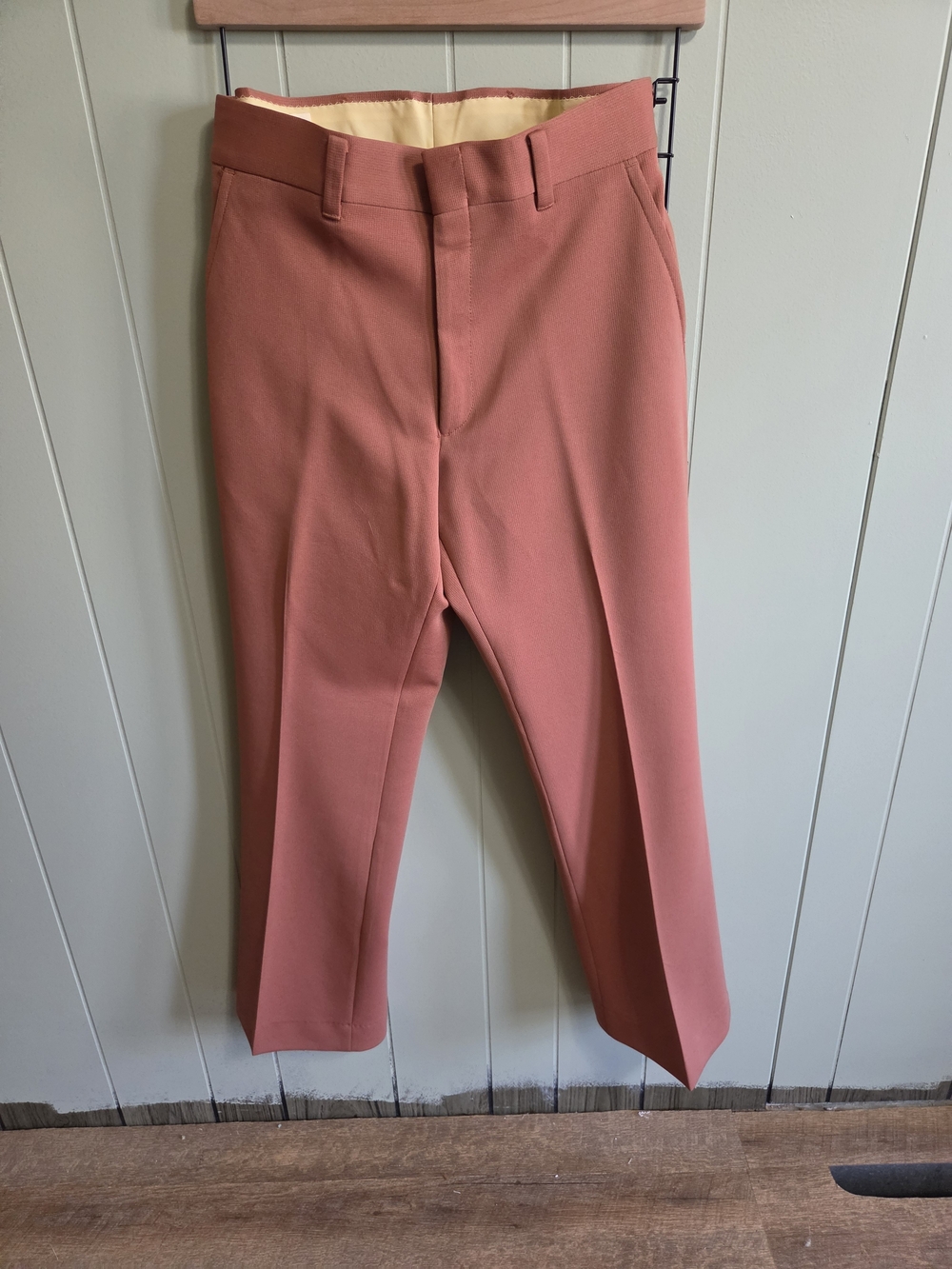 Vintage Womens Rust Slim Dress Pants - Classic Tailored Fit